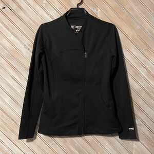 Greys Anatomy professional wear by Barco Impact black long sleeve zipper jacket